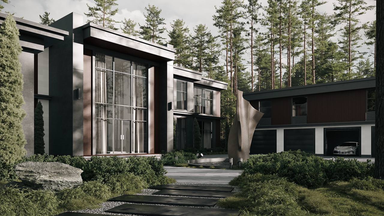 Дизайн интерьера загородного дома в поселке «Лесной простор»