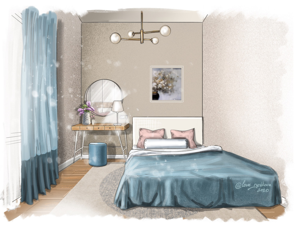 Дизайн-проект квартиры по улице Солнечная поляна в г. Барнауле