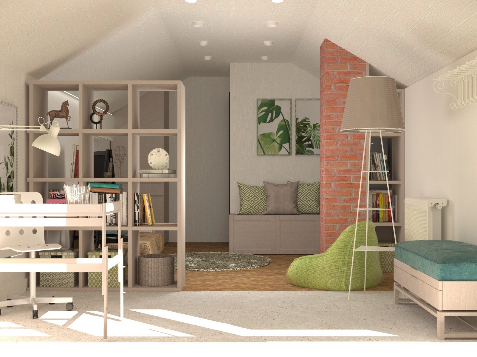 Обложка проекта: Детская на мансардном этаже