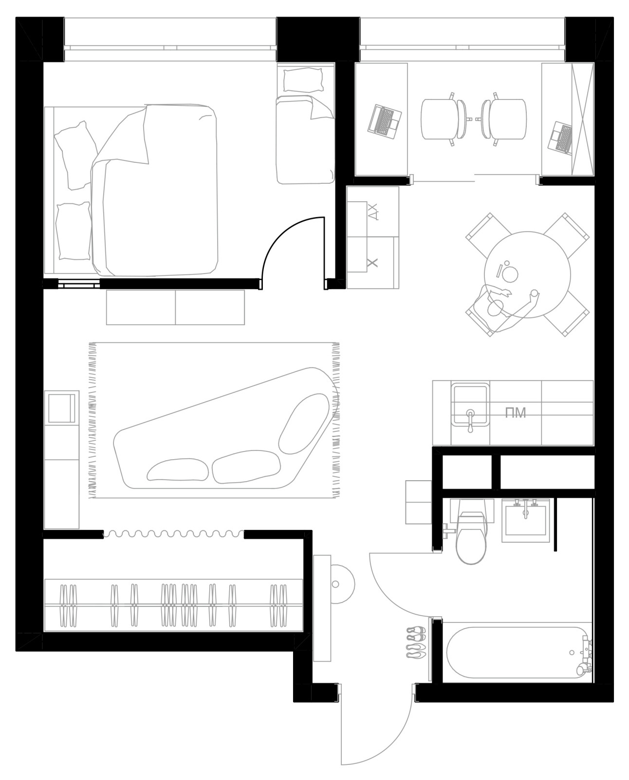 Обложка проекта: Квартира на севере Москвы