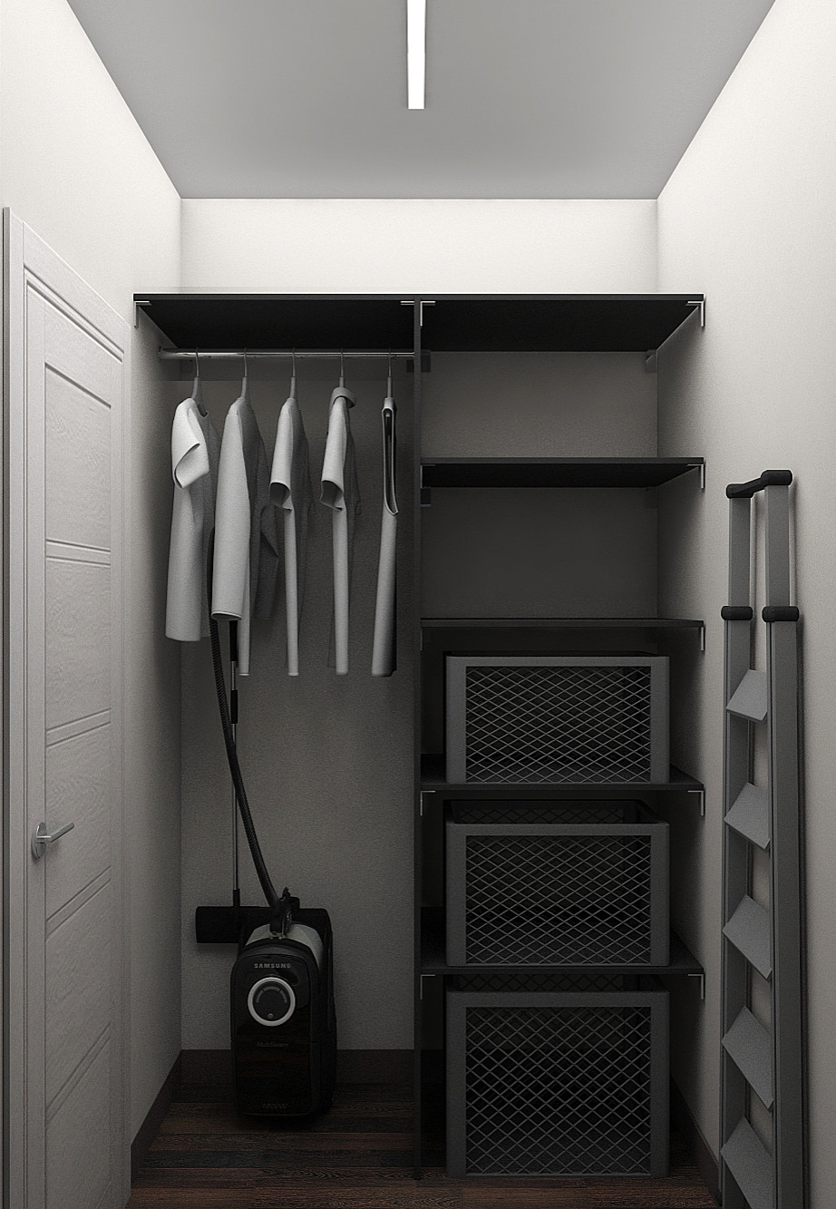 Геометрия цвета.Гардеробная и  бытовая комнаты.