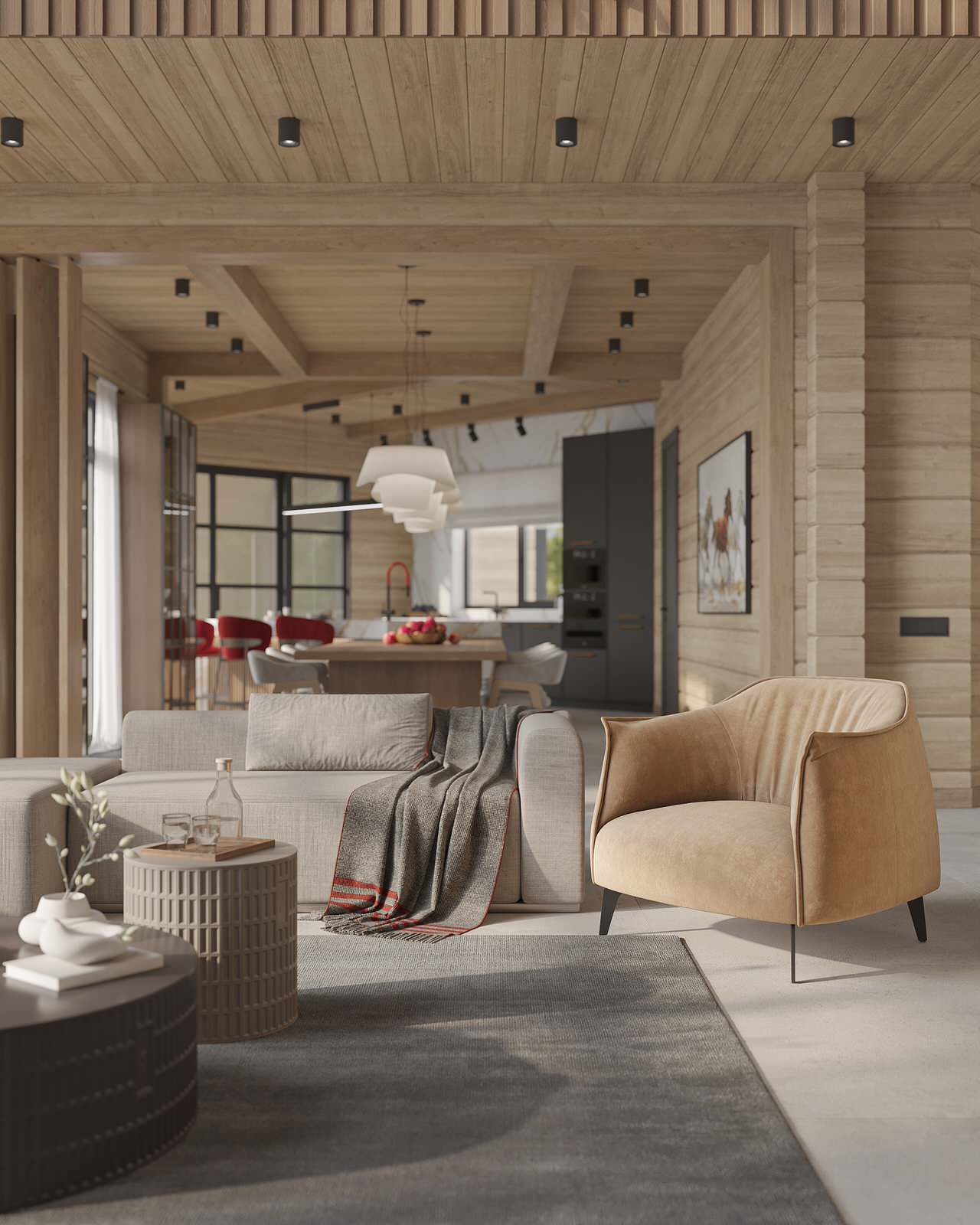 Загородный дом из клееного бруса