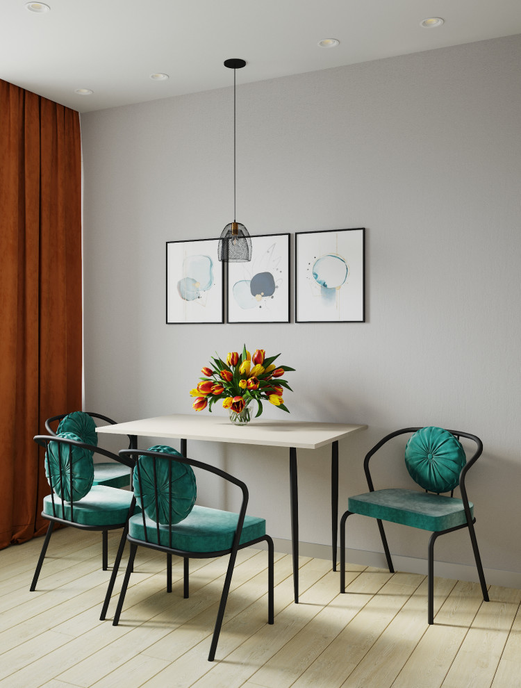 Проект однокомнатной квартиры «Яркий СКАНДИ» для прекрасной молодой особы