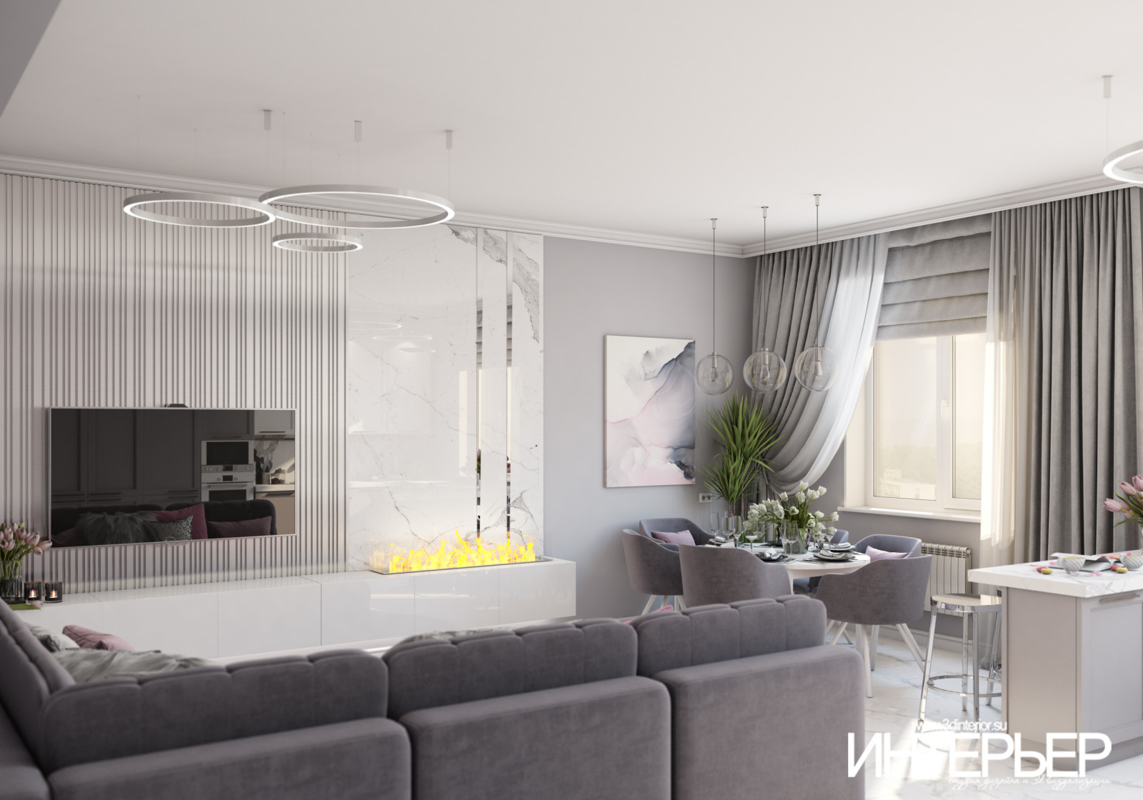 Обложка проекта: Дизайн-проект квартиры в г.Кисловодске