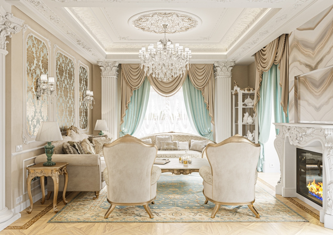 Гостиная обьединение с кухни 1-ый этаж