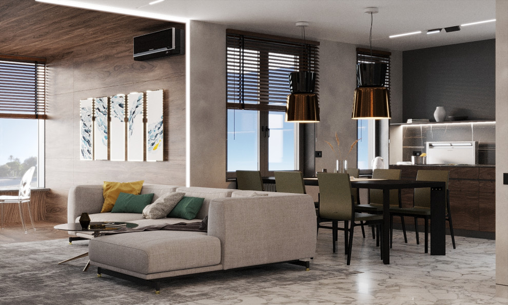 гостиная-кухня