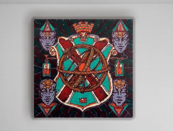 Обложка проекта: Contemporary wall art. Colorful original painting on canvas.