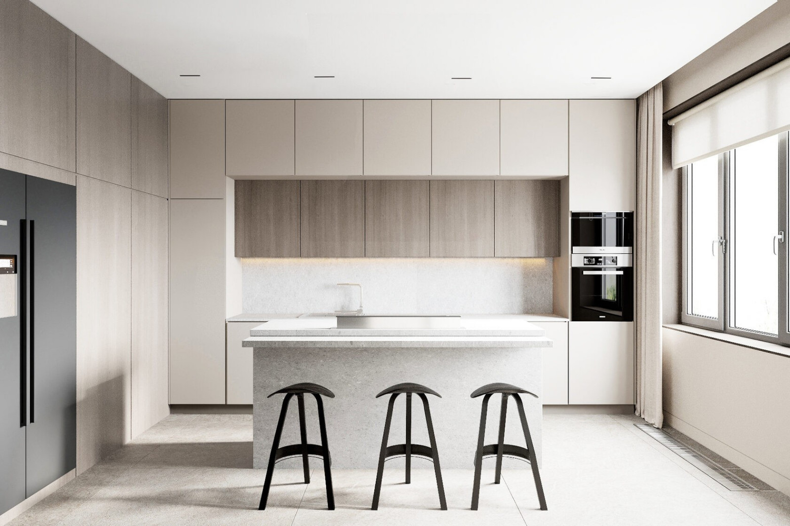 Дизайн кухни-гостиной