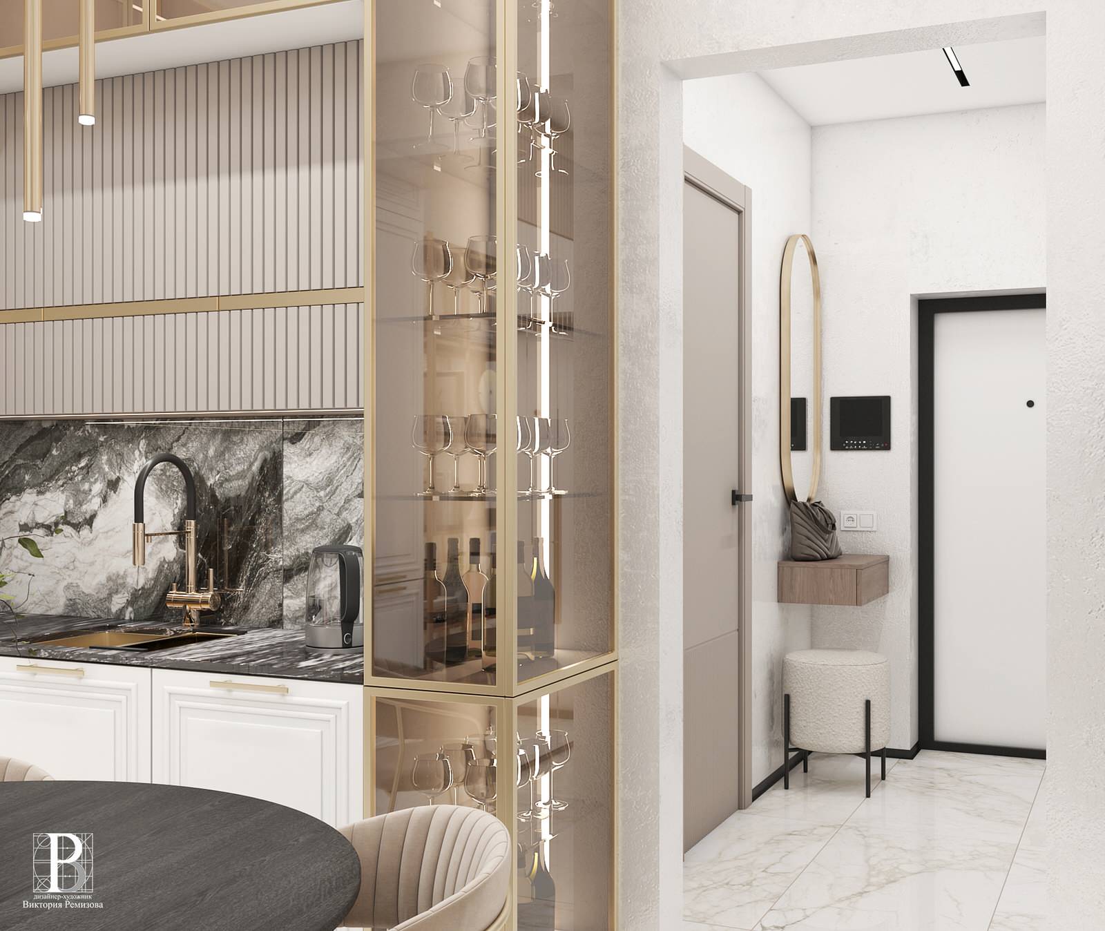 Дизайн интерьера квартиры 56,8 кв.м., г. Пятигорск, ул. Пестова 5