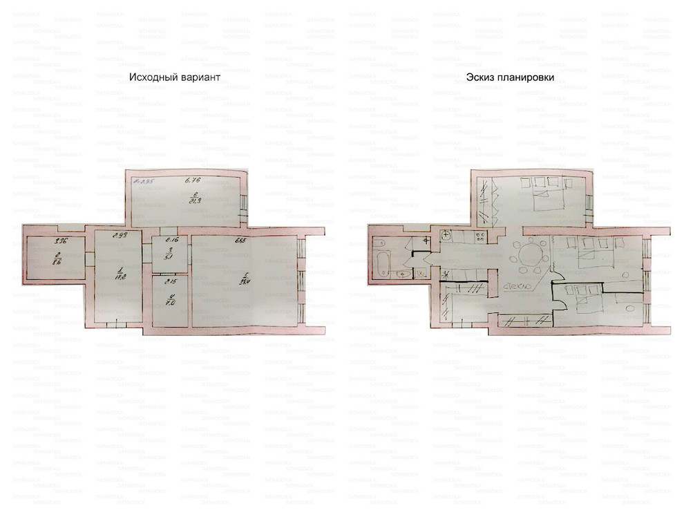 Идеи перепланировки для двухкомнатных квартир