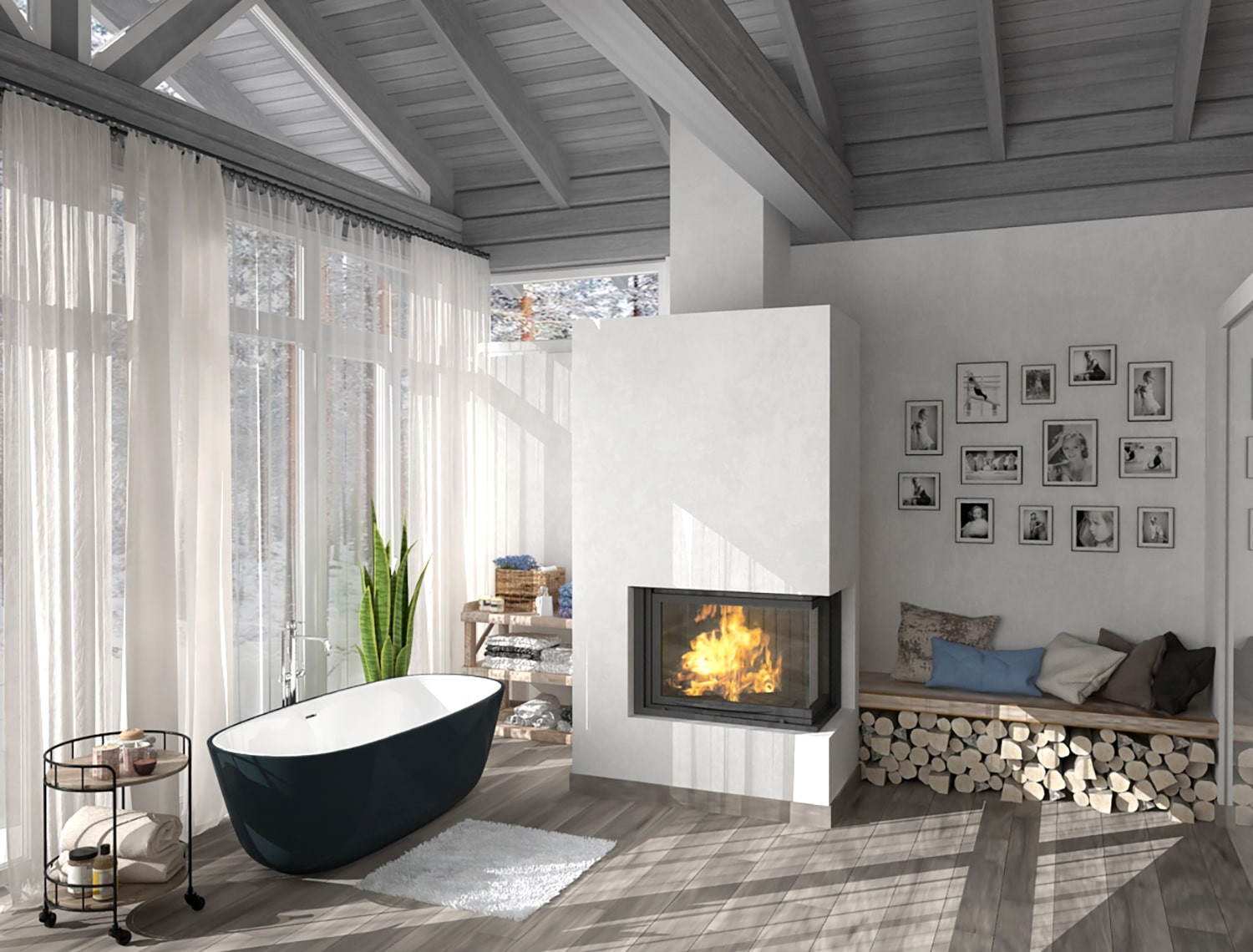 Загородный дом в сосновом лесу