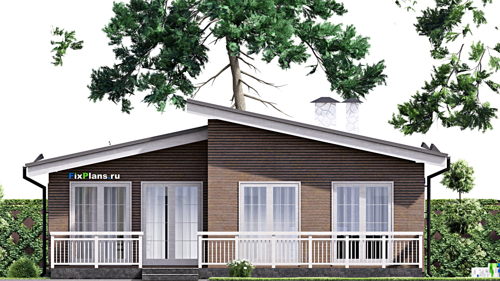 Проект одноэтажного дома 11х10м S92м2 F-15065