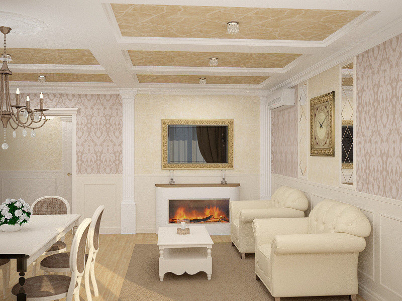 Квартира в современном классическом стиле.