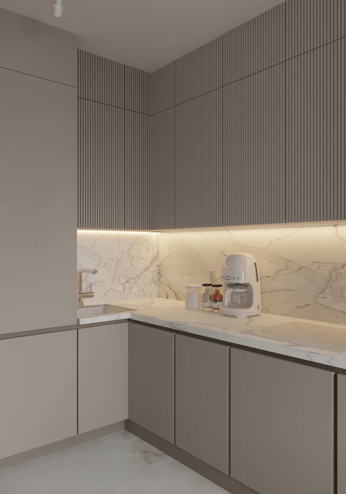 Современный интерьер квартиры 54 м² для молодой пары