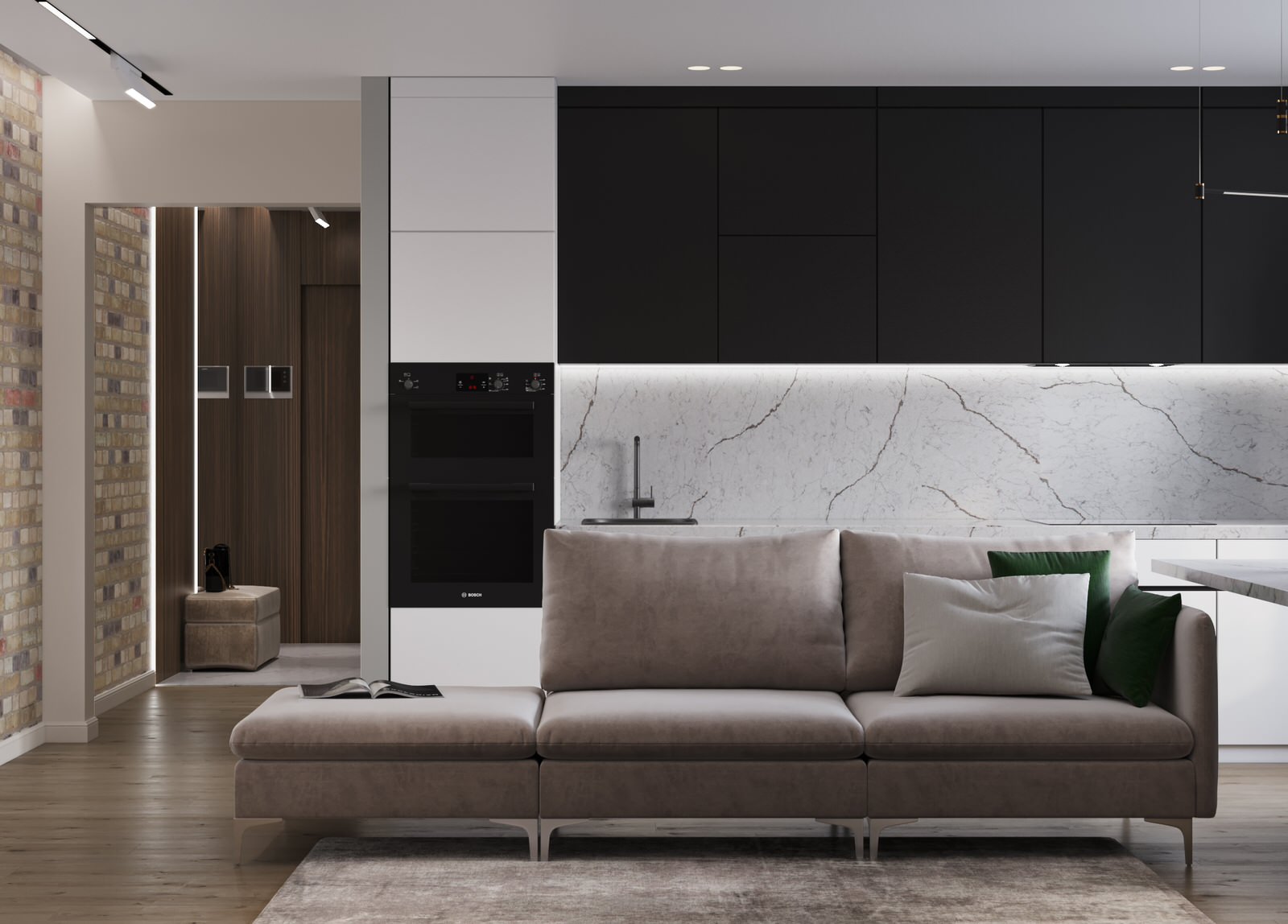 проект "Сдержанный комби на 87м2"