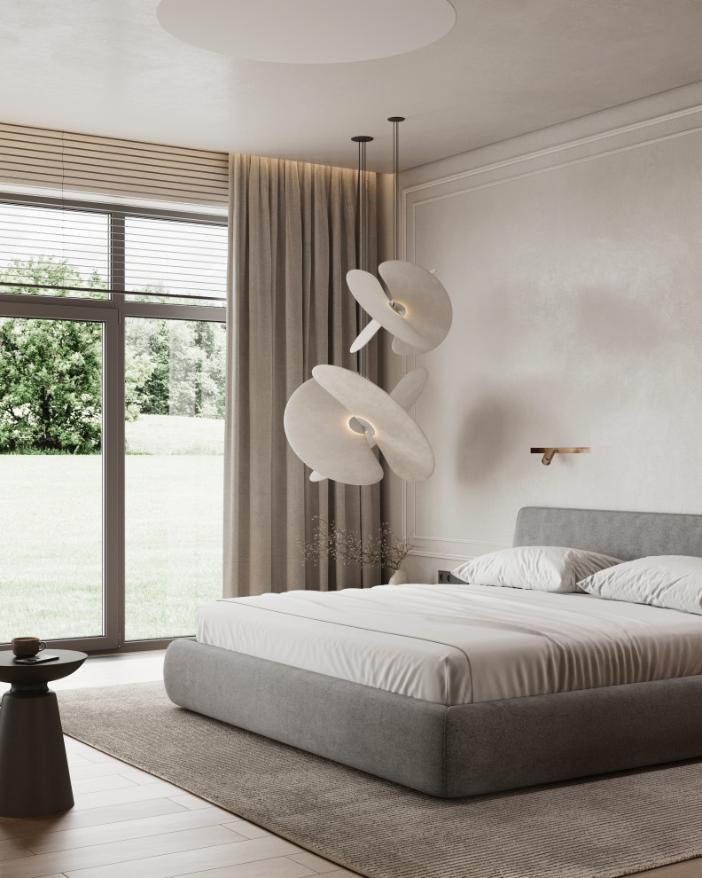 Обложка проекта: Коттедж (240 кв). Спальня + гардеробная