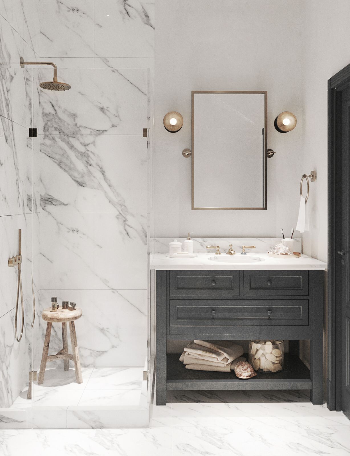 Дизайн квартиры под сдачу на Красной Поляне 50 кв.м.