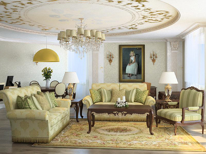 Интерьер квартиры  в классическом стиле