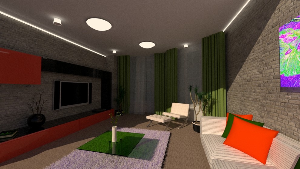 3d визуализация интерьера с картинами