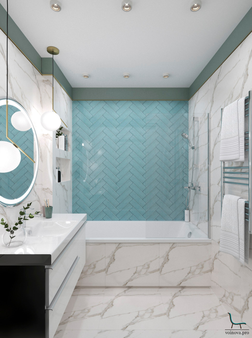Обложка проекта: Ванная комната с акцентами