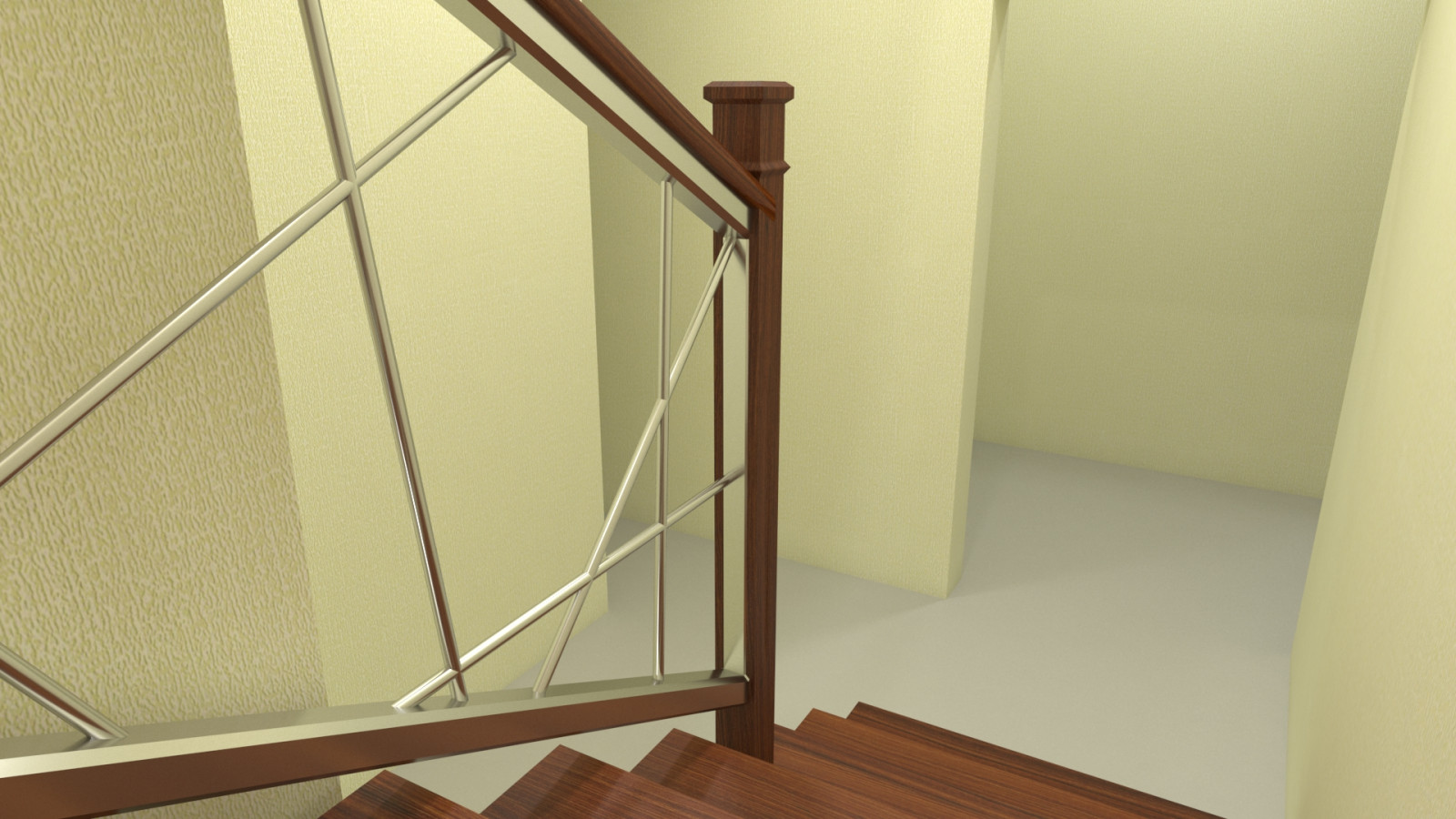 Обложка проекта: Лестница с металлическим ограждением