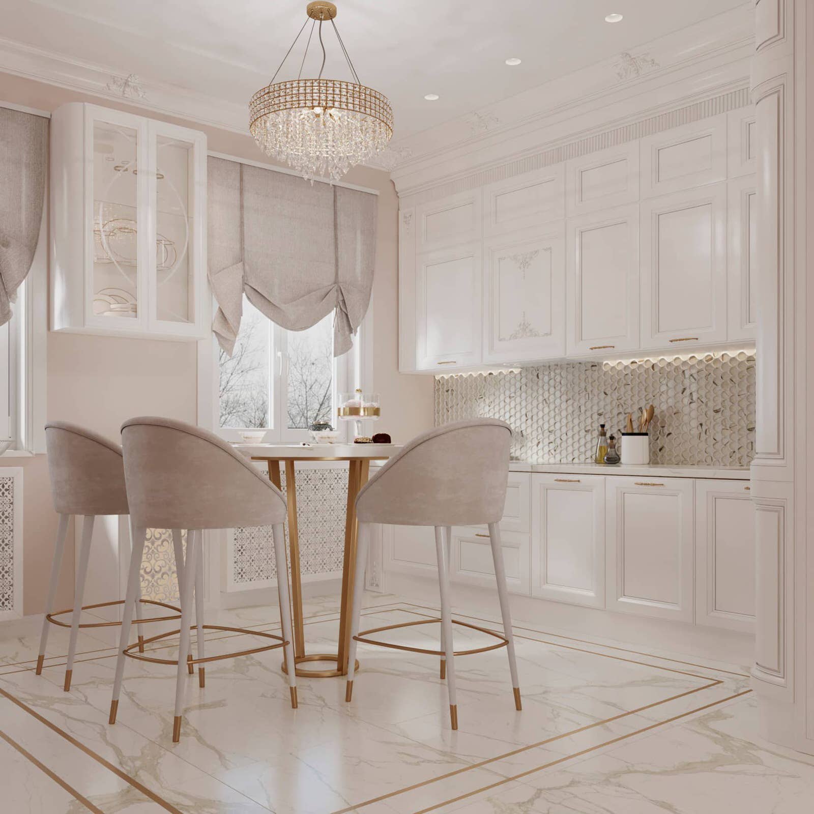 Дизайн и ремонт таунхауса в ЖК «Николинские ключи» — Роскошь вне времени