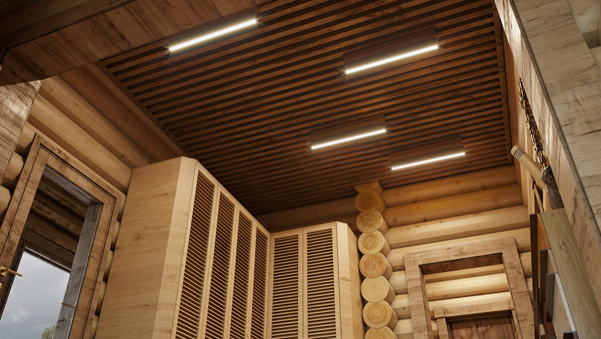 Интерьер дома в срубе