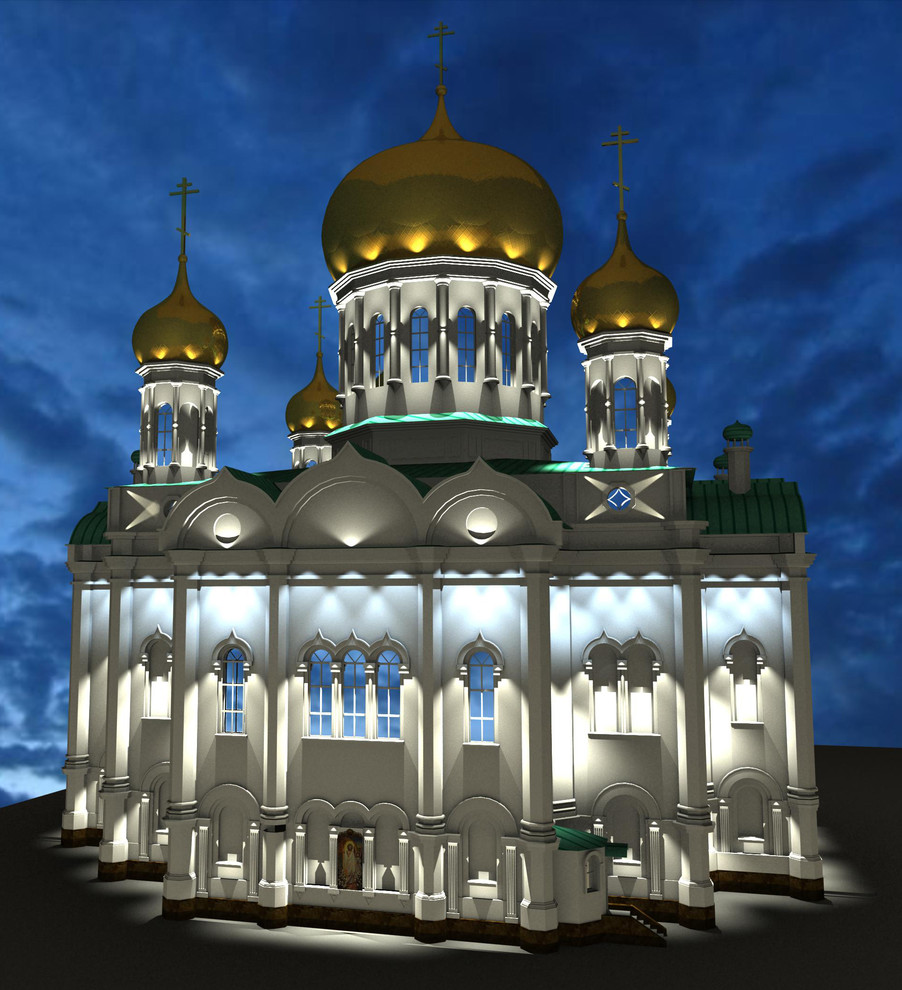 Обложка проекта: Дизайн-проект декоративной подсветки Ростовского Кафедрального Собора