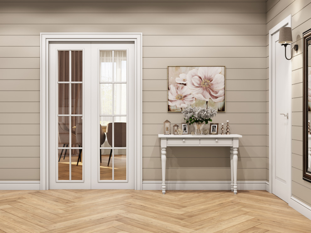 Дом в пудровых тонах