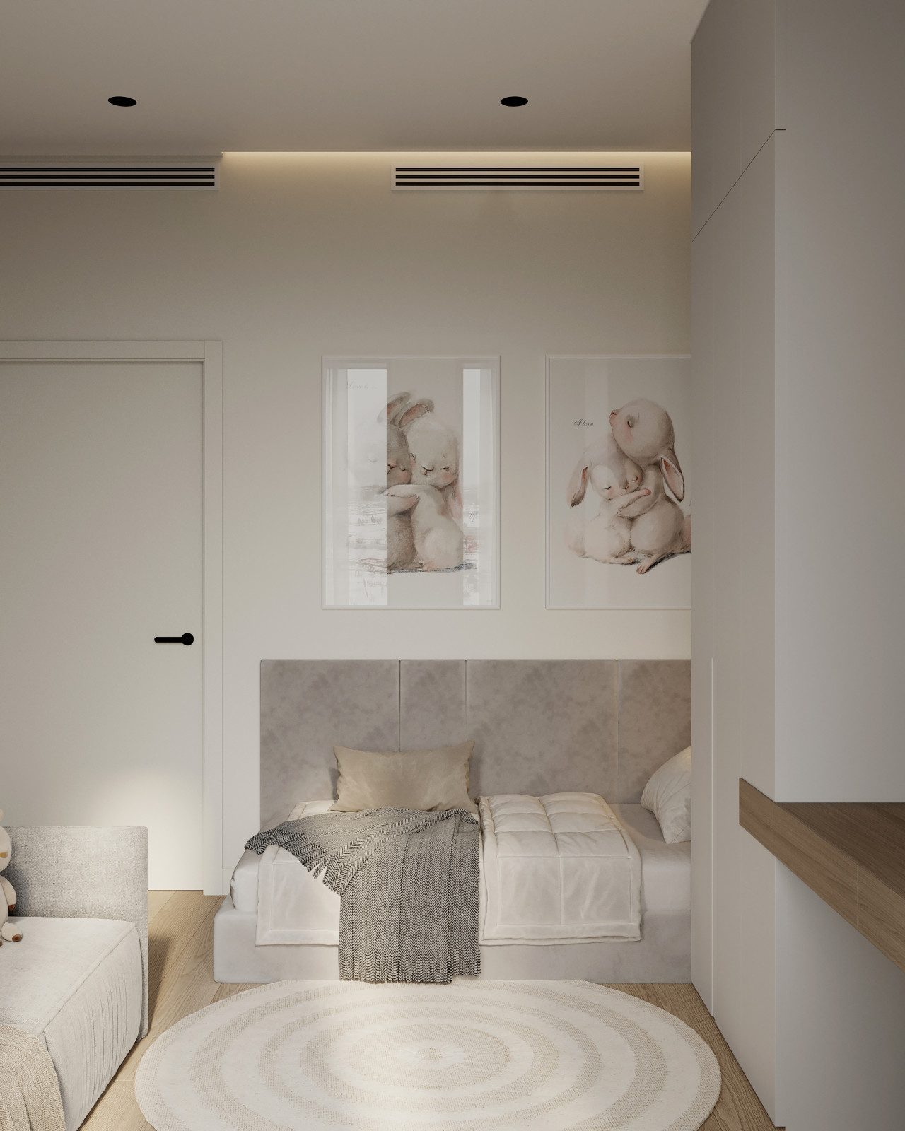 Современный интерьер для активной пары в квартире 85 м² в Москве