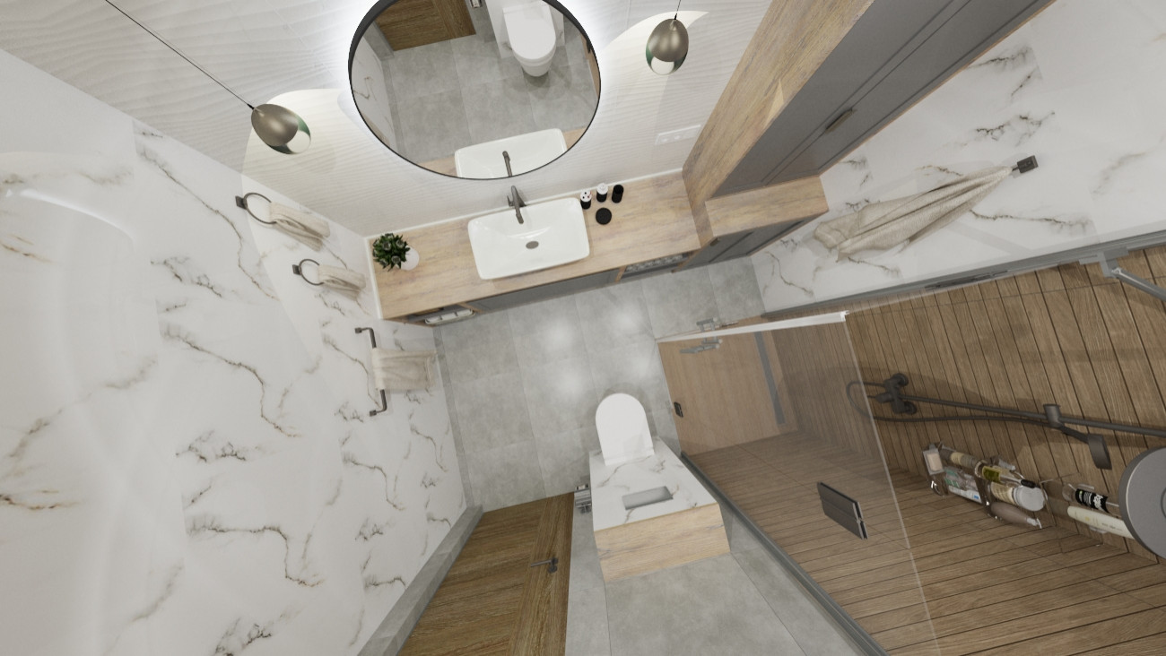 Ванная вид сверху