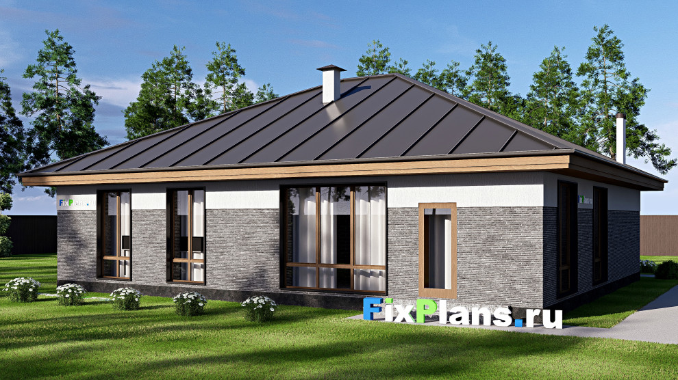 Проект одноэтажного дома 13х15м S135м2 F-18206