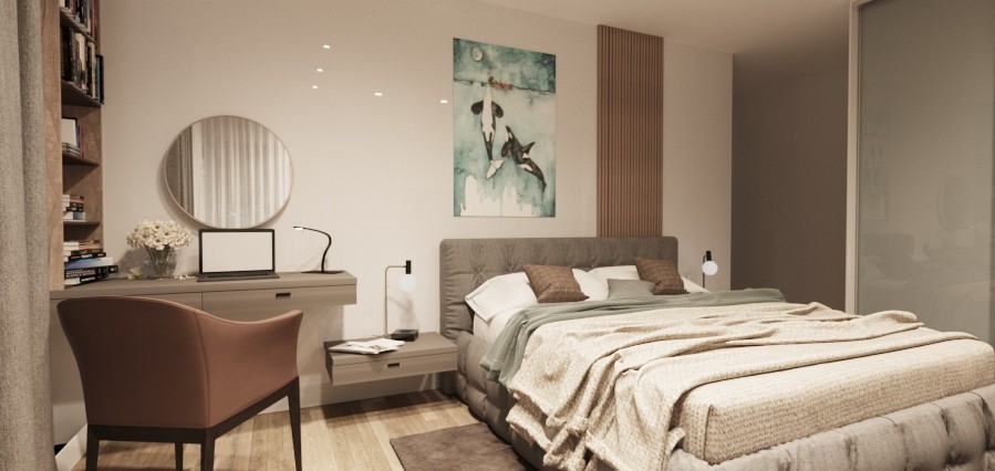 Дизайн интерьера спальной комнаты г. Минск