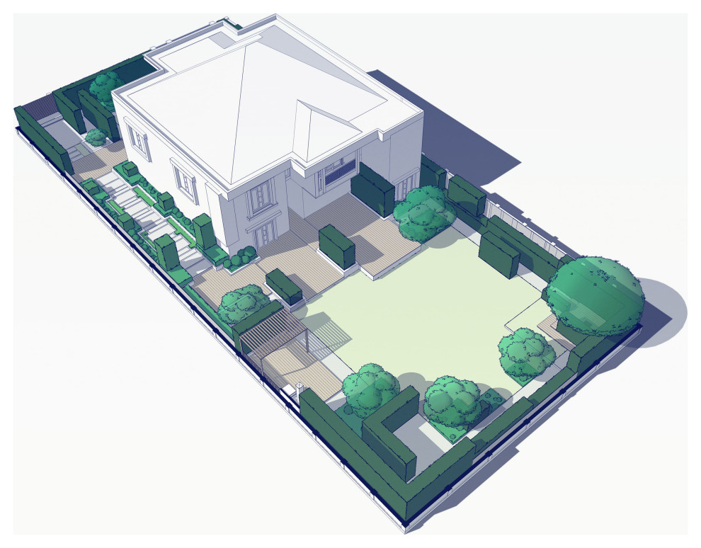 Обложка проекта: Эскизный проект ландшафтного дизайна.