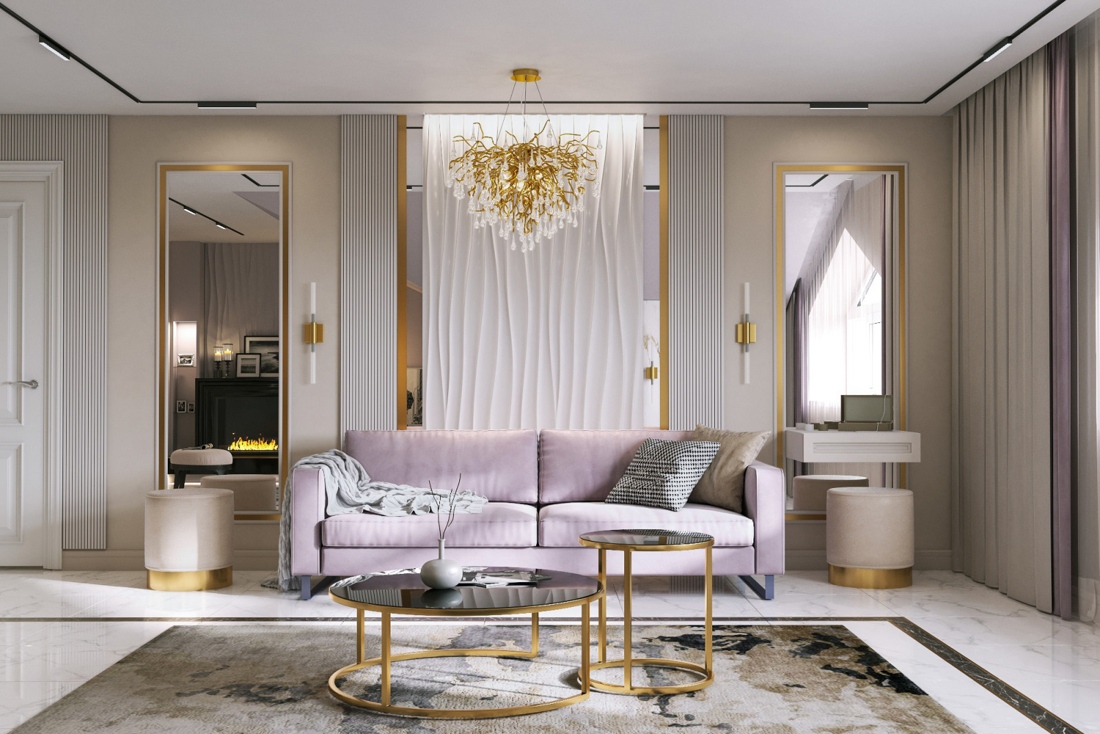 Обложка проекта: Дизайн-проект Мансарда, Неоклассика