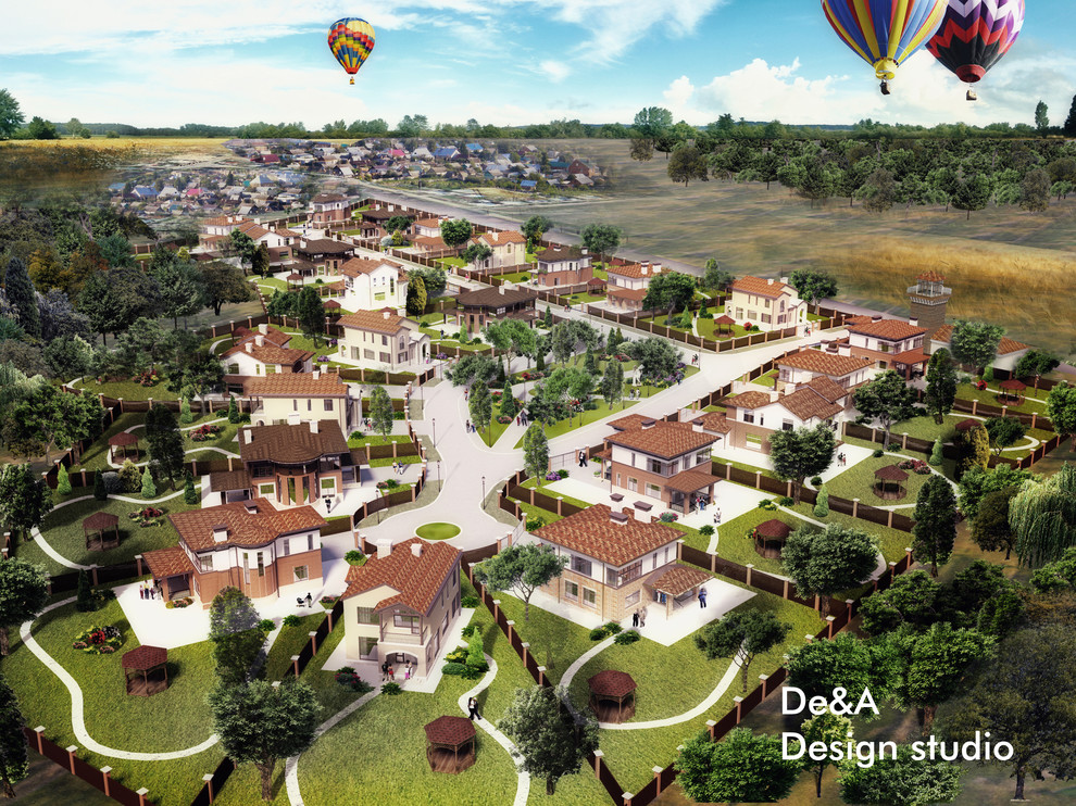 Визуализация коттеджного поселка