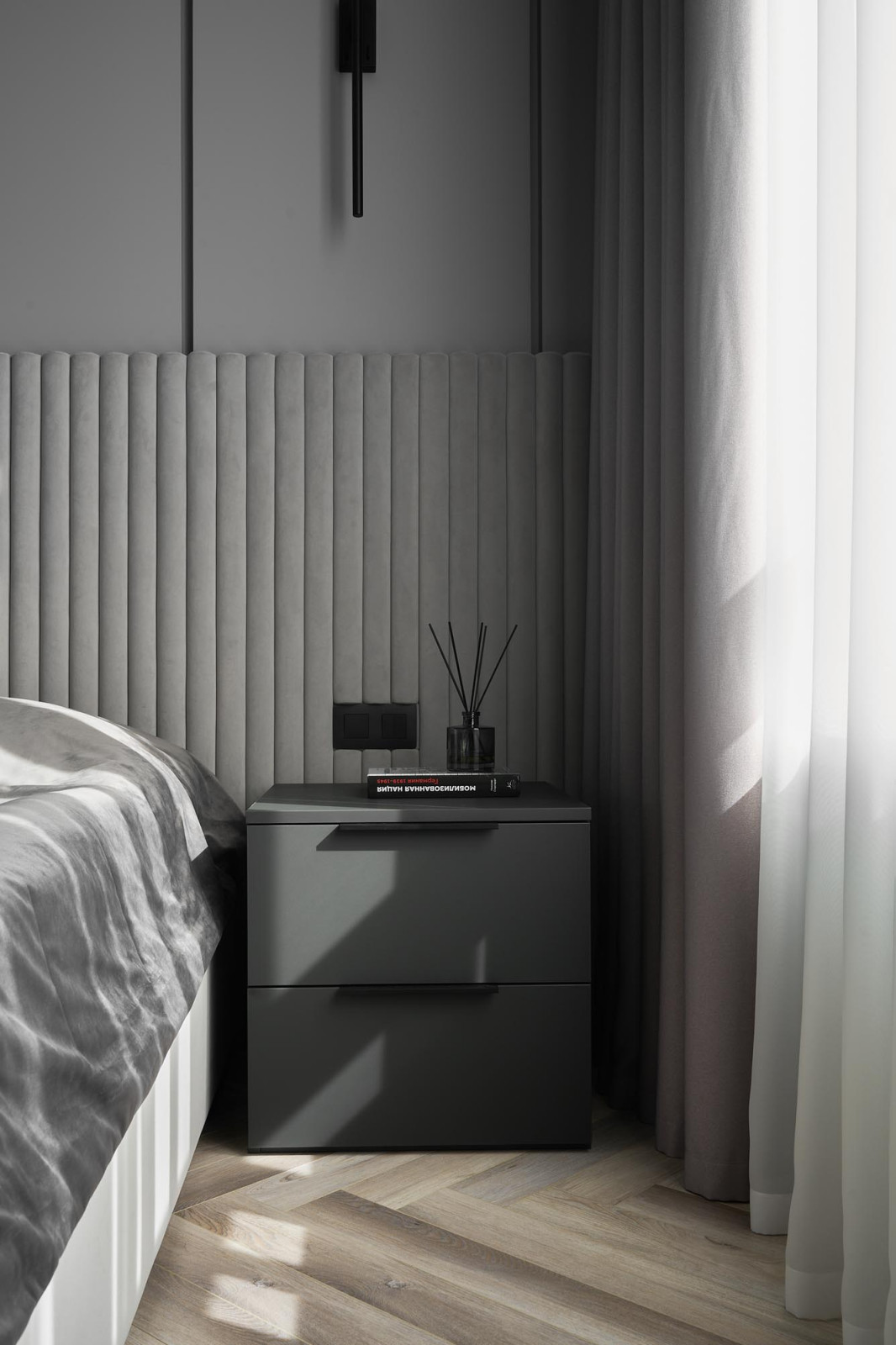 Дизайн проект квартиры 180м2  ЖК "Бульварный  переулок ". Спальная Сына