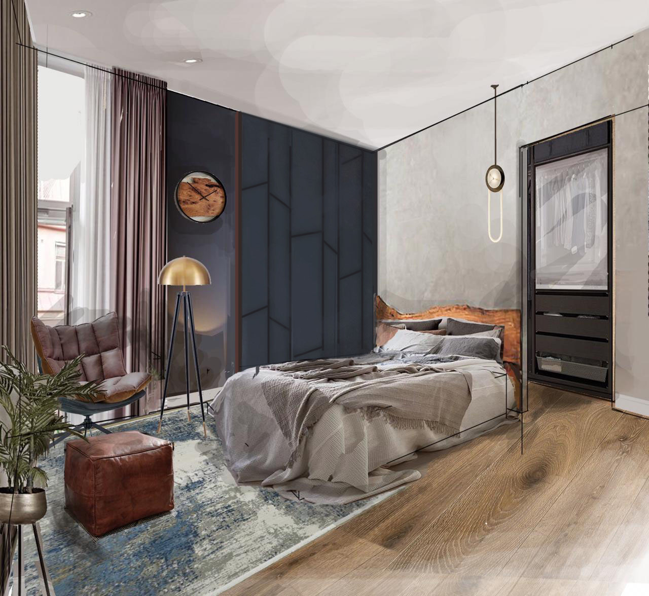 Слэб вместо изголовья