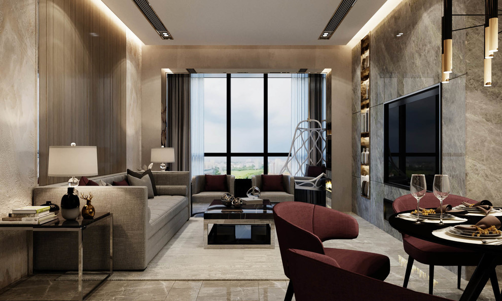 Гостиная в ЖК Clever Park