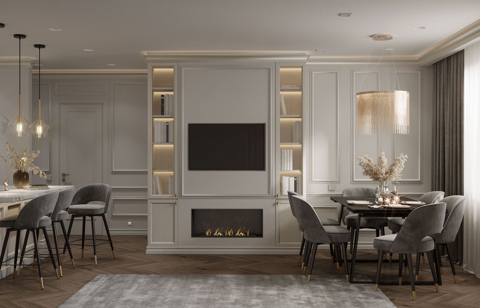 Обложка проекта: Кухня-гостиная в ЖК Лучи