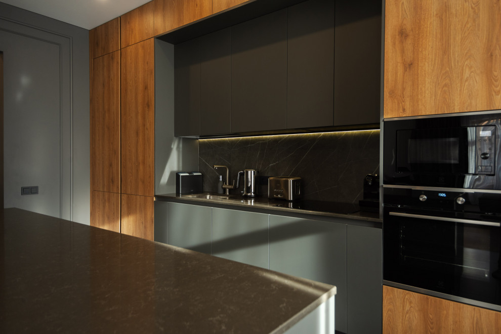 Просторная квартира в серых цветах