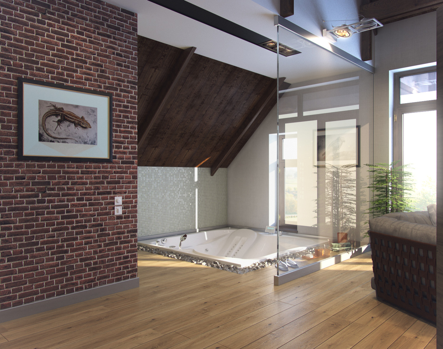 Лофт на мансарде