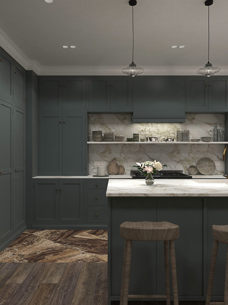 Гостиная, кухня и полноценная столовая в одном помещении