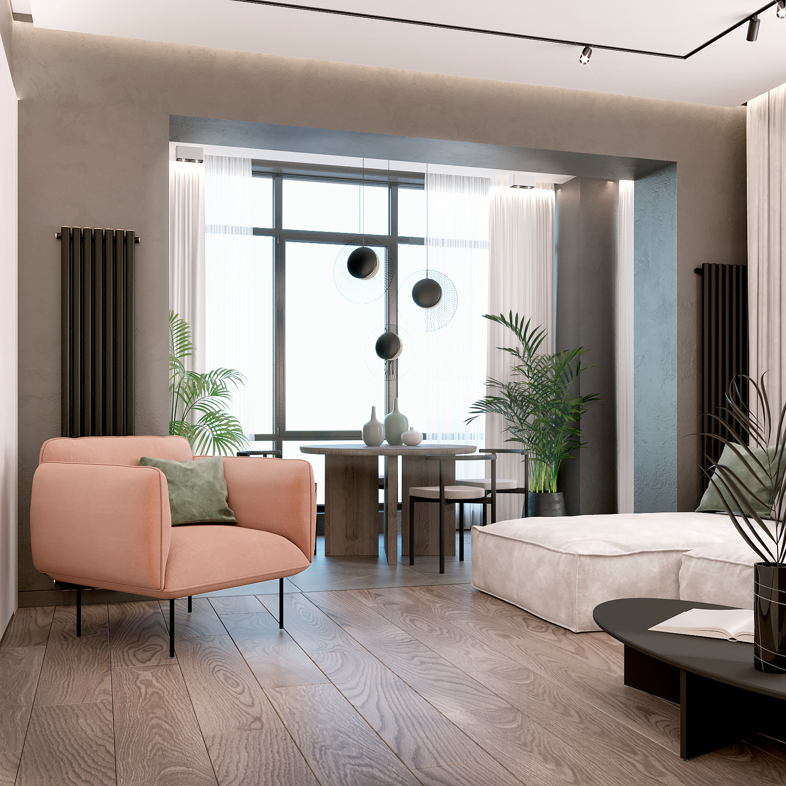 Свнетлый минималистичный интерьер