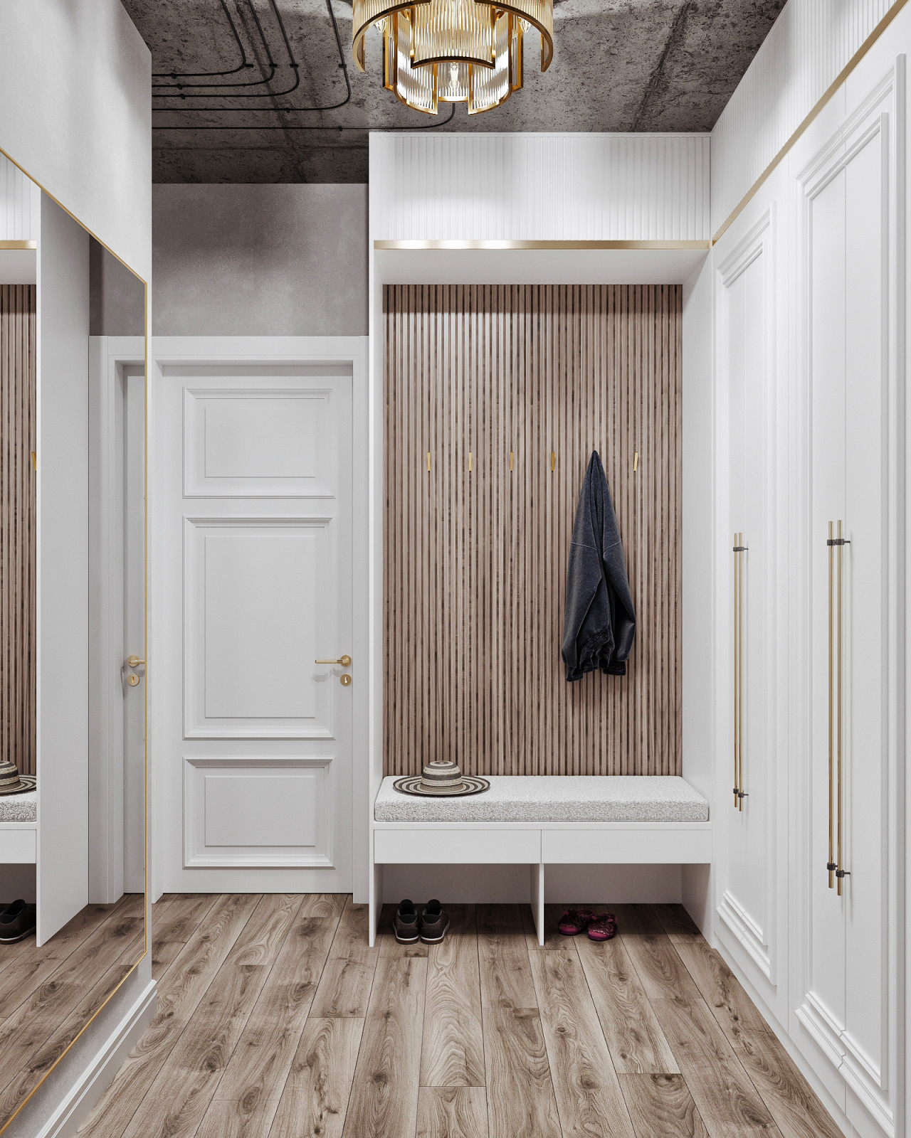 Дизайн квартиры в стиле лофт с элементами неоклассики