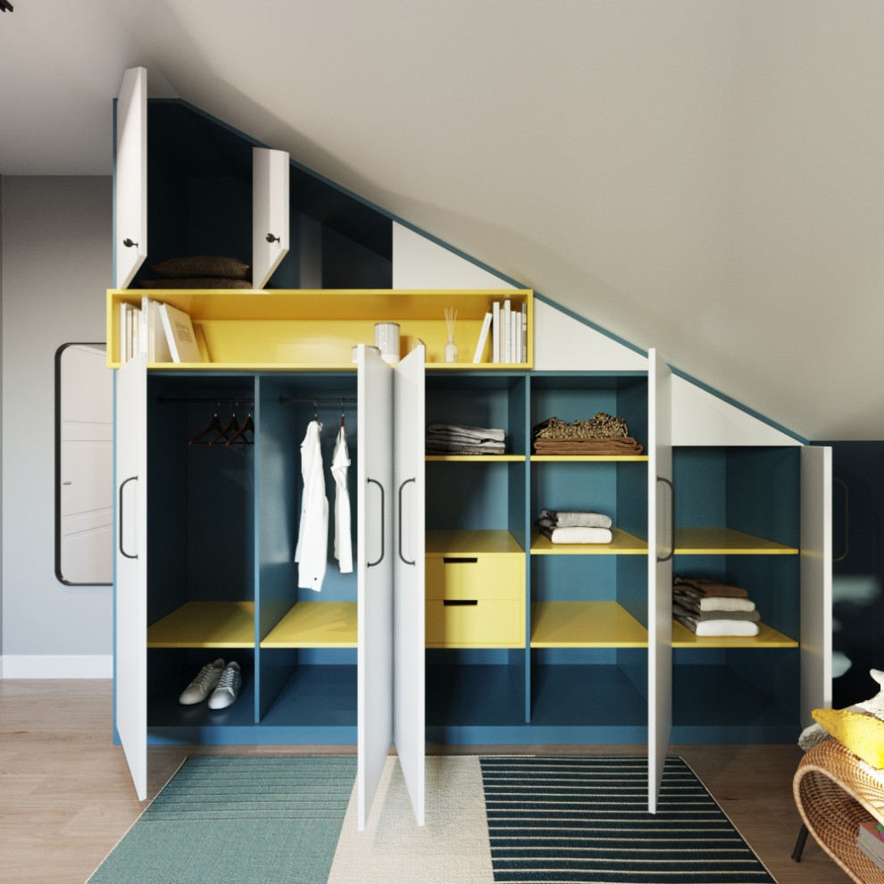 Коттедж с камином, современная классика