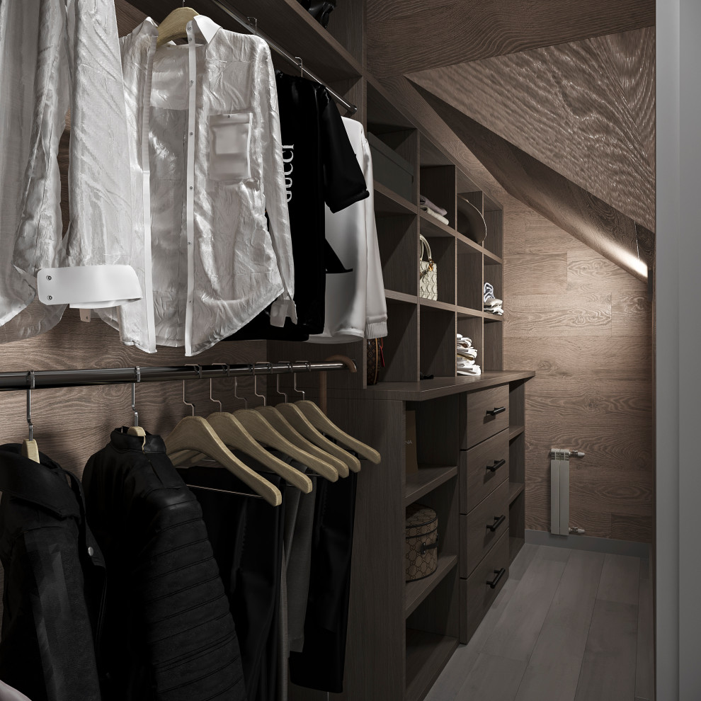 Дизайн интерьера мансардного этажа в частном доме.