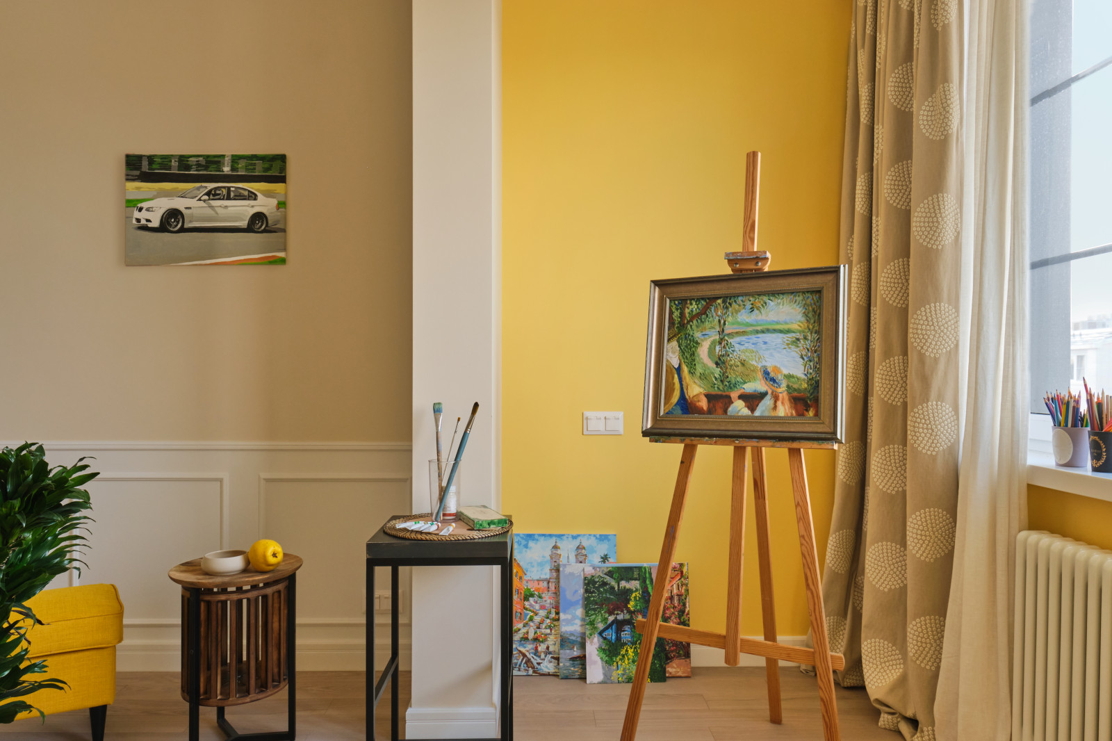 Яркий аутентичный интерьер, создающий иллюзию загородного дома