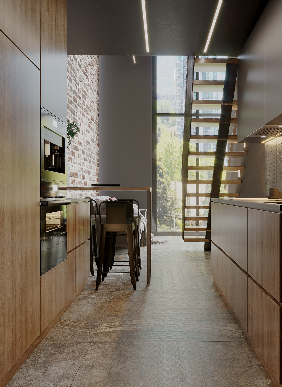 Двухуровневые апартаменты  30 кв.м