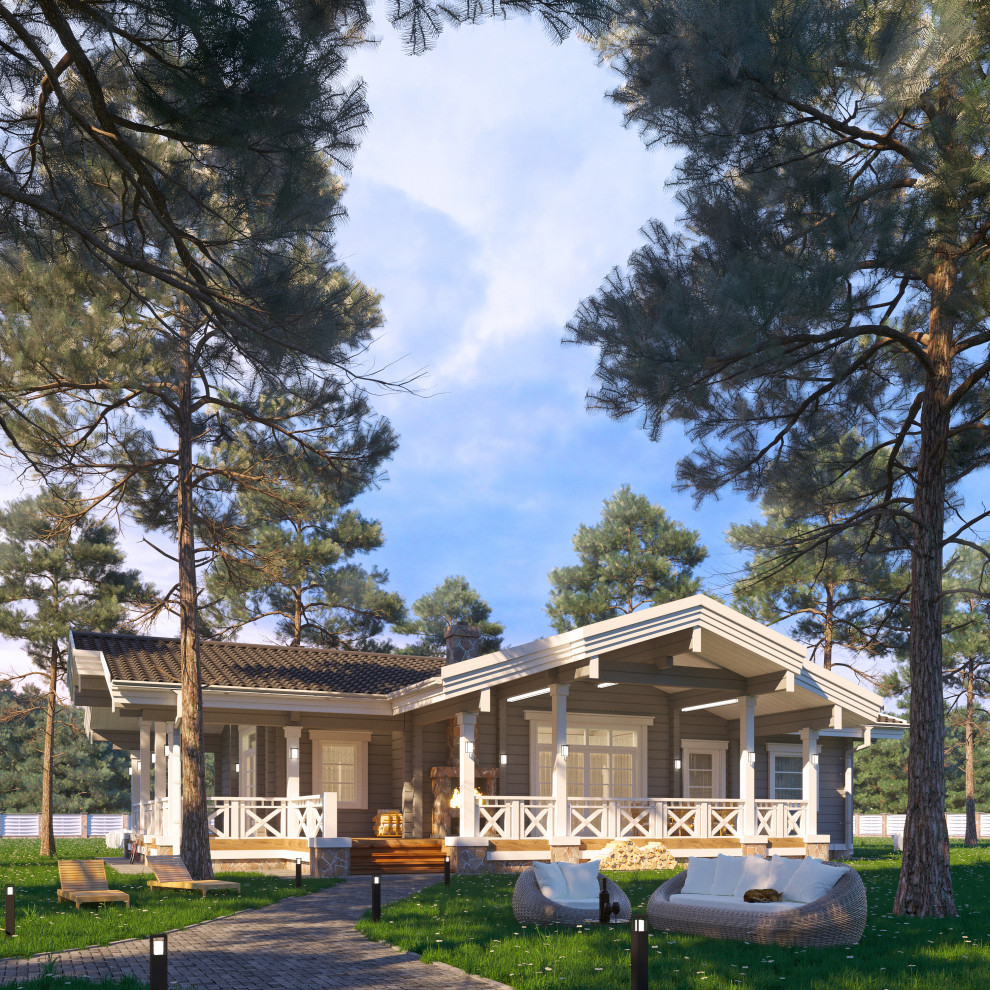 Обложка проекта: Проект дома из клееного бруса "Лесные озера"